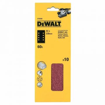 Set 10 foi abrazive DeWALT DT8590, 93 x 230 mm, granulatie 60