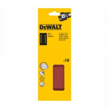 Set 10 foi abrazive DeWALT DT8591, 93 x 230 mm, granulatie 80