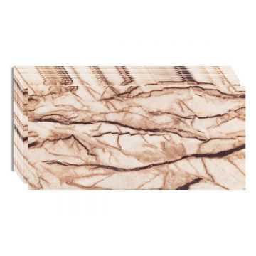 Set 10 panouri decorative, Autoadeziv, suprafata acoperita 1.8 m2, Naimeed D3498, 30x60 cm, Marmura Crem