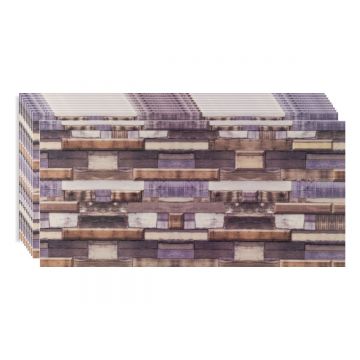 Set 10 panouri decorative, Autoadeziv, suprafata acoperita 1.8 m2, Naimeed D3502, 30x60 cm, Multicolor