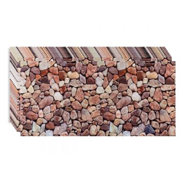 Set 10 panouri decorative, Autoadeziv, suprafata acoperita 1.8 m2, Naimeed D3503, 30x60 cm, Pietre
