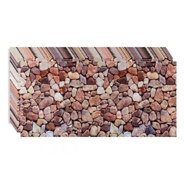 Set 10 panouri decorative, Autoadeziv, suprafata acoperita 1.8 m2, Naimeed D3503, 30x60 cm, Pietre