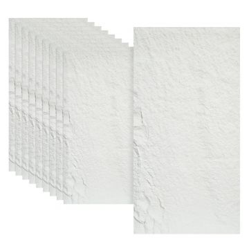 Set 10 x Panou Decorativ 3D, Naimeed D5733, ultrausor, design elegant, PU, 120 x 60 x 3 cm, Alb