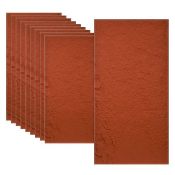 Set 10 x Panou Decorativ 3D, Naimeed D5735, ultrausor, design elegant, PU, 120 x 60 x 3 cm, Rosu