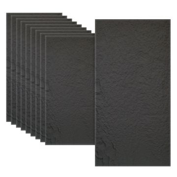 Set 10 x Panou Decorativ 3D, Naimeed D5736, ultrausor, design elegant, PU, 120 x 60 x 3 cm, Negru