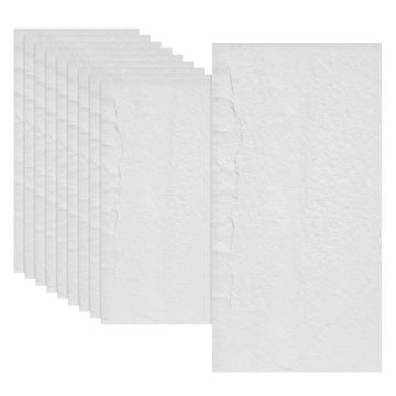 Set 10 x Panou Decorativ 3D, Naimeed D5738, ultrausor, design elegant, PU, 120 x 60 x 3 cm, Alb