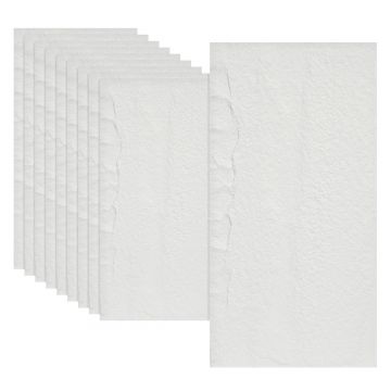 Set 10 x Panou Decorativ 3D, Naimeed D5738, ultrausor, design elegant, PU, 120 x 60 x 3 cm, Alb