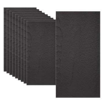 Set 10 x Panou Decorativ 3D, Naimeed D5741, ultrausor, design elegant, PU, 120 x 60 x 3 cm, Negru