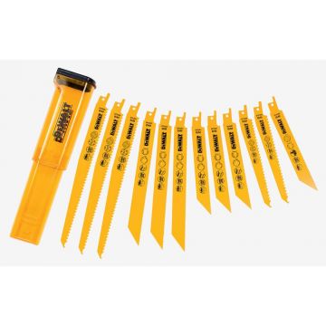 Set 12 lame High Performance diverse fierastrau sabie Dewalt DT2445, 152 - 228 mm