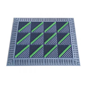 Set 12 placi pardoseala modulara si accesorii din PP, Naimeed D4535, Verde