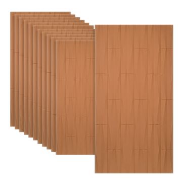 Set 12 x Panou Decorativ 3D, Naimeed D5775, ultrausor, design elegant, PU, 120 x 60 x 2.5 cm, Portocaliu