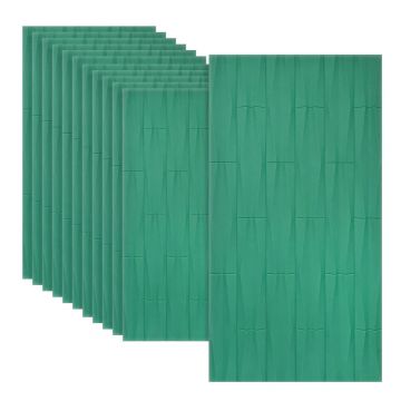 Set 12 x Panou Decorativ 3D, Naimeed D5776, ultrausor, design elegant, PU, 120 x 60 x 2.5 cm, Turcoaz