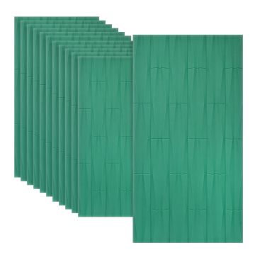 Set 12 x Panou Decorativ 3D, Naimeed D5776, ultrausor, design elegant, PU, 120 x 60 x 2.5 cm, Turcoaz