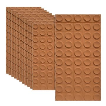 Set 12 x Panou Decorativ 3D, Naimeed D5779, ultrausor, design elegant, PU, 120 x 60 x 2.5 cm, Portocaliu