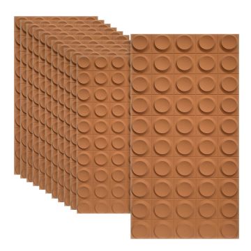 Set 12 x Panou Decorativ 3D, Naimeed D5779, ultrausor, design elegant, PU, 120 x 60 x 2.5 cm, Portocaliu