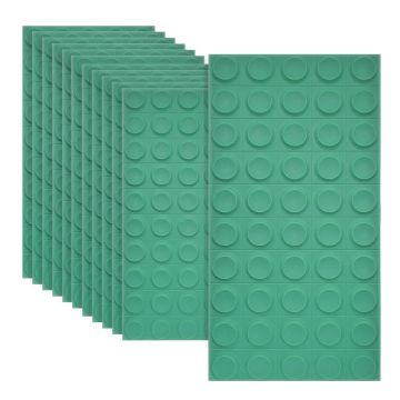 Set 12 x Panou Decorativ 3D, Naimeed D5780, ultrausor, design elegant, PU, 120 x 60 x 2.5 cm, Turcoaz