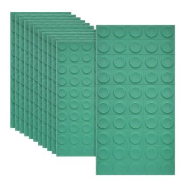 Set 12 x Panou Decorativ 3D, Naimeed D5780, ultrausor, design elegant, PU, 120 x 60 x 2.5 cm, Turcoaz