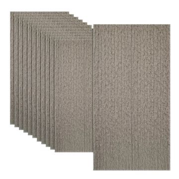 Set 12 x Panou Decorativ 3D, Naimeed D5786, ultrausor, design modern, PU, 120 x 60 x 2.5 cm, Crem