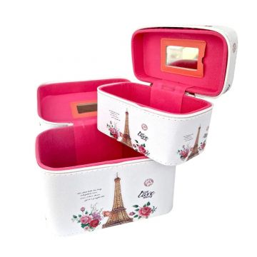 Set 2 Genti pentru cosmetice, Naimeed D269, Paris Auriu