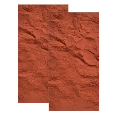 Set 2 x Panou Decorativ 3D, Naimeed D5762, ultrausor, design realist, PU, 120 x 60 x 6 cm, Rosu