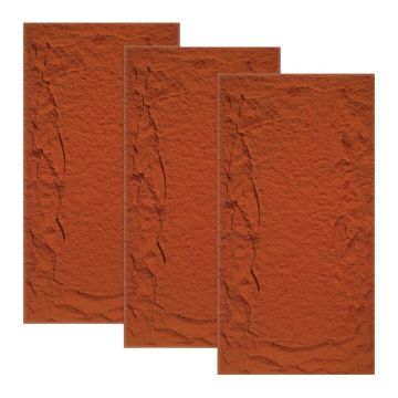 Set 3 x Panou Decorativ 3D, Naimeed D5750, ultrausor, design elegant, PU, 120 x 60 x 5 cm, Rosu