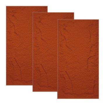 Set 3 x Panou Decorativ 3D, Naimeed D5755, ultrausor, design elegant, PU, 120 x 60 x 5 cm, Rosu