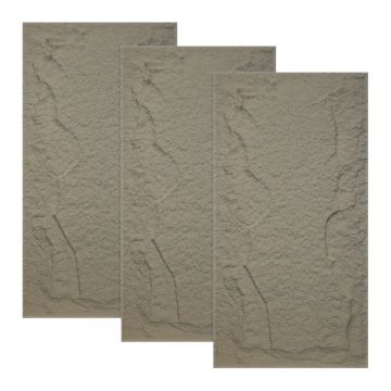 Set 3 x Panou Decorativ 3D, Naimeed D5757, ultrausor, design elegant, PU, 120 x 60 x 5 cm, Maro