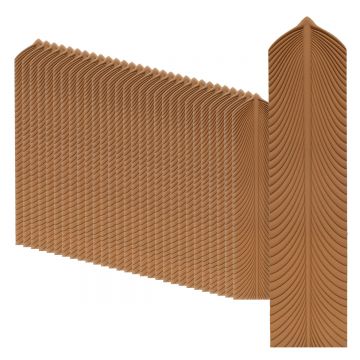 Set 30 x Panou Decorativ 3D, tip pana, Naimeed D5783, ultrausor, design elegant, PU, 90.5 x 20 x 5 cm, Caramiziu