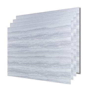 Set 4 panouri decorative, Autoadeziv, suprafata acoperita 1.44 mp, Naimeed D3514, 60x60 cm, Marmura Gri