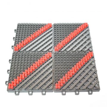 Set 4 placi pardoseala modulara din PP, Naimeed D4534, Rosu