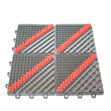 Set 4 placi pardoseala modulara din PP, Naimeed D4534, Rosu