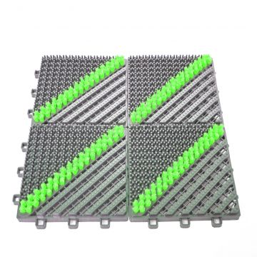 Set 4 placi pardoseala modulara din PP, Naimeed D4535, Verde