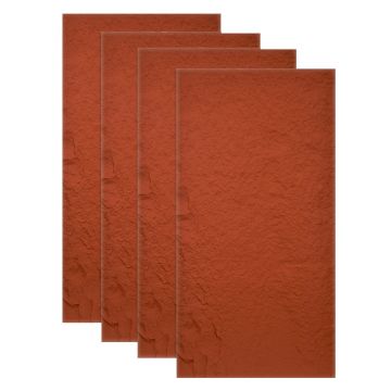 Set 4 x Panou Decorativ 3D, Naimeed D5735, ultrausor, design elegant, PU, 120 x 60 x 3 cm, Rosu