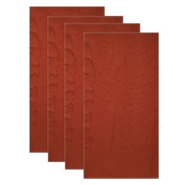 Set 4 x Panou Decorativ 3D, Naimeed D5740, ultrausor, design elegant, PU, 120 x 60 x 3 cm, Rosu