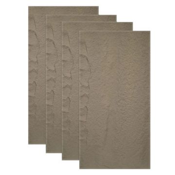 Set 4 x Panou Decorativ 3D, Naimeed D5742, ultrausor, design elegant, PU, 120 x 60 x 3 cm, Maro