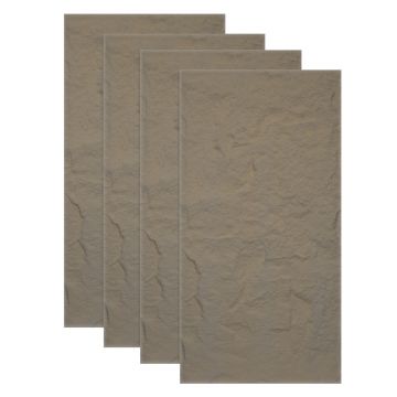 Set 4 x Panou Decorativ 3D, Naimeed D5747, ultrausor, design elegant, PU, 120 x 60 x 3 cm, Maro