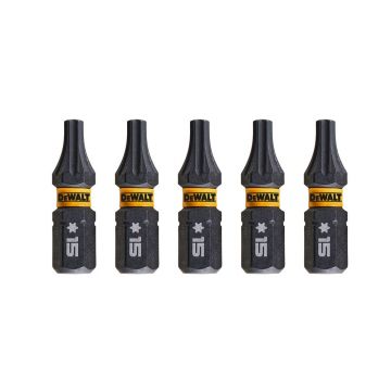Set 5 biti Extreme DeWALT DT7380T, TX15 x 25 mm, FLEXTORQ