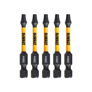 Set 5 biti Extreme DeWALT DT7395T, TX20 x 57 mm, FLEXTORQ