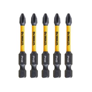 Set 5 biti PH2 DeWALT DT7998T, lungime 57 mm