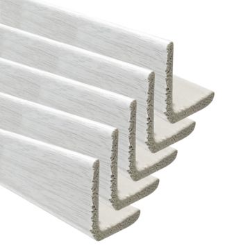 Set 5 Coltare decorative, polimer rigid, Naimeed D5510, Gri deschis, 270x3x3cm