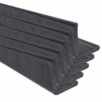 Set 5 Coltare decorative, polimer rigid, Naimeed D5511, Negru, 270x3x3cm