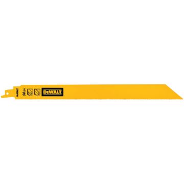 Set 5 lame fierastrau sabie Dewalt DT90390, 304 mm, 14 TPI, pentru metal