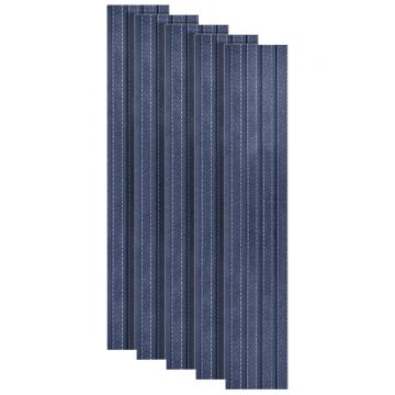 Set 5 panouri decorative, riflaj, polimer rigid, Naimeed D5469, 270x16x1cm, Albastru
