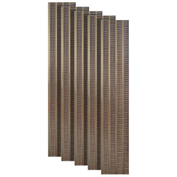 Set 5 panouri decorative, riflaj, polimer rigid, Naimeed D5473, 270x16x1cm, Maro/Auriu