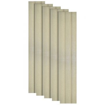 Set 5 panouri decorative, riflaj, polimer rigid, Naimeed D5482, 270x12x1cm, Crem deschis