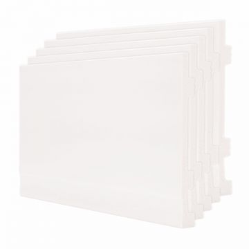 Set 5 plinte decorative, polimer rigid, Naimeed D6700, Alb, 2300x150x15mm