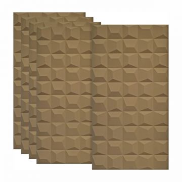 Set 5 x Panou Decorativ 3D, Naimeed D5770, ultrausor, design elegant, PU, 120 x 60 x 2.5 cm, Maro