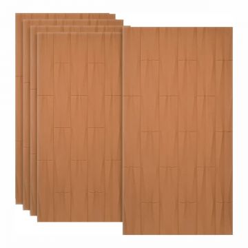 Set 5 x Panou Decorativ 3D, Naimeed D5775, ultrausor, design elegant, PU, 120 x 60 x 2.5 cm, Portocaliu