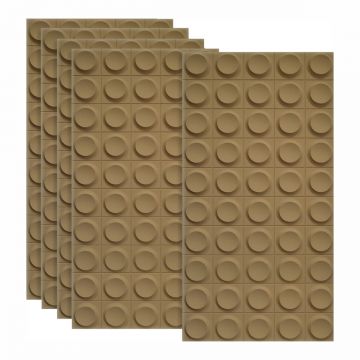 Set 5 x Panou Decorativ 3D, Naimeed D5778, ultrausor, design elegant, PU, 120 x 60 x 2.5 cm, Maro