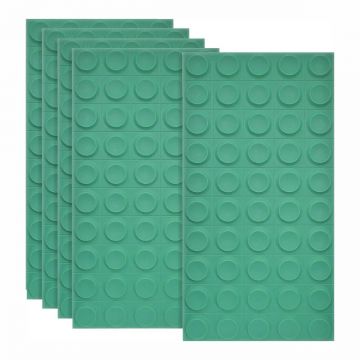 Set 5 x Panou Decorativ 3D, Naimeed D5780, ultrausor, design elegant, PU, 120 x 60 x 2.5 cm, Turcoaz